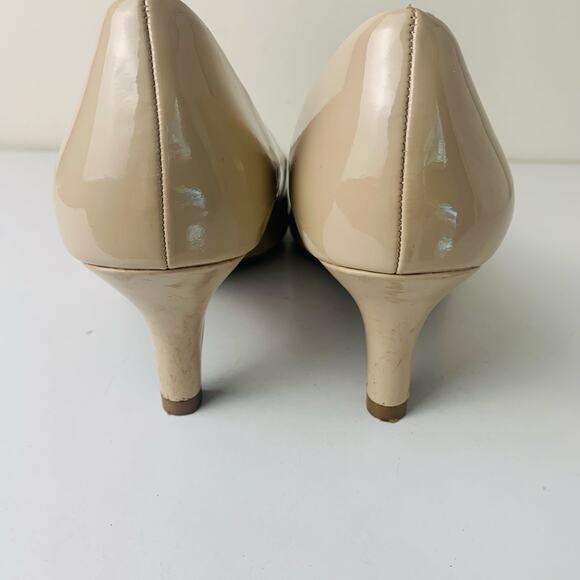 Life Stride Sz 9 Soft System Parigi Kitten Heel Pumps Beige Nude Slip On Comfort - Picture 5 of 13